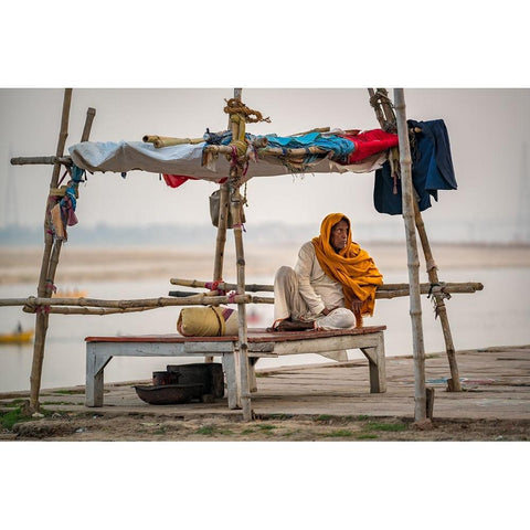 Shelter White Modern Wood Framed Art Print by Riml, Ludwig