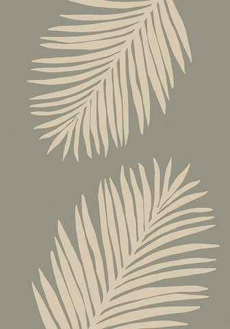 PALM LEAF 15 White Modern Wood Framed Art Print with Double Matting by 1x Studio