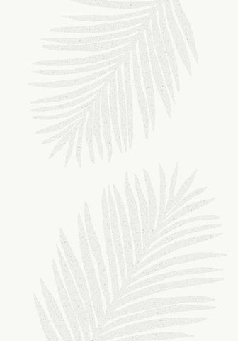 PALM LEAF 13 GRAY PATTERN Black Ornate Wood Framed Art Print with Double Matting by 1x Studio