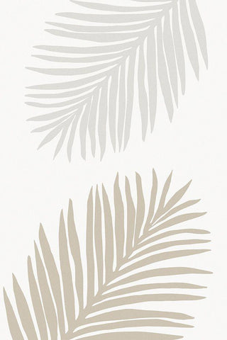 PALM LEAF 09 White Modern Wood Framed Art Print with Double Matting by 1x Studio