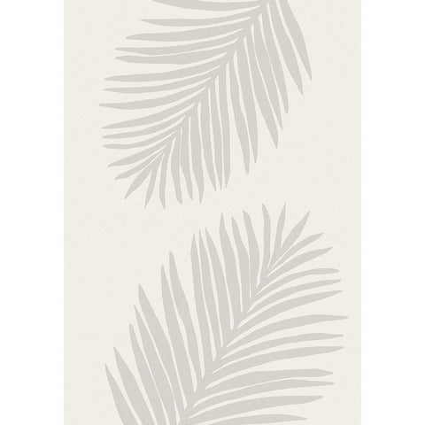 PALM LEAF 07 Black Modern Wood Framed Art Print with Double Matting by 1x Studio