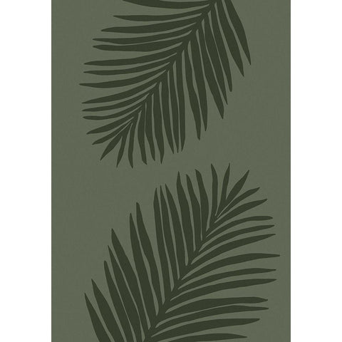 PALM LEAF 05 ALL GREEN White Modern Wood Framed Art Print by 1x Studio