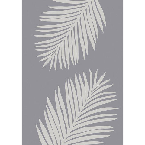 PALM LEAF 03 MEDIUM GRAY White Modern Wood Framed Art Print by 1x Studio