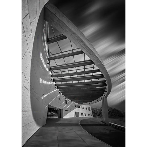 The Entrance Black Modern Wood Framed Art Print with Double Matting by Chen, Jennifer
