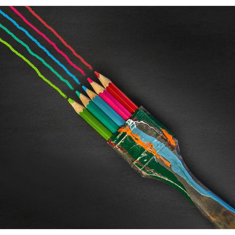 Colors Gold Ornate Wood Framed Art Print with Double Matting by Toniolo, Giorgio