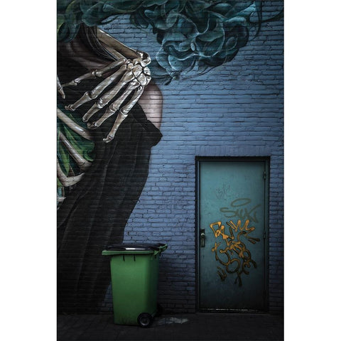 Refuse Container White Modern Wood Framed Art Print by Claes, Gilbert