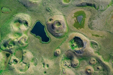 MaAndFrac12;Vatn Black Ornate Wood Framed Art Print with Double Matting by Kravanja, Jure