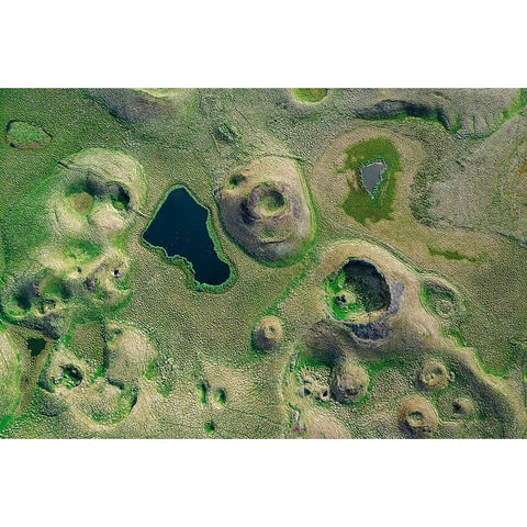 MaAndFrac12;Vatn Black Modern Wood Framed Art Print by Kravanja, Jure