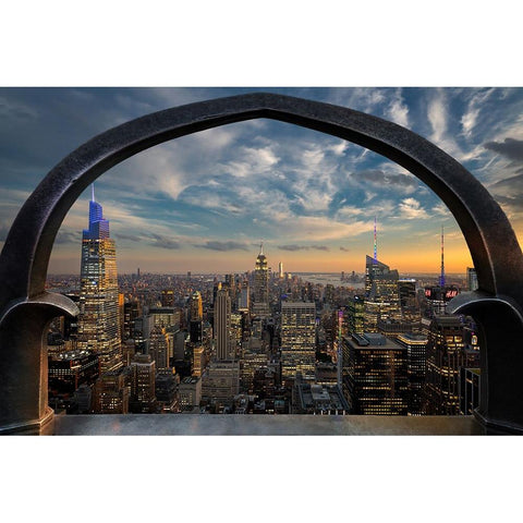 Top of the Rock Black Modern Wood Framed Art Print by Seleznyov, Alexander