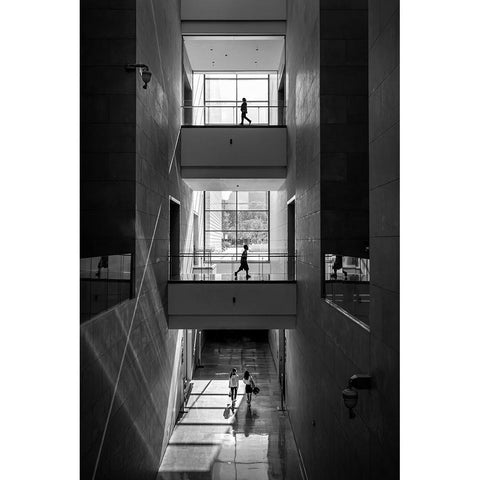 Space Black Modern Wood Framed Art Print by Yu Wu, Irene