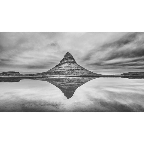 Symmetry Black Modern Wood Framed Art Print with Double Matting by G, May