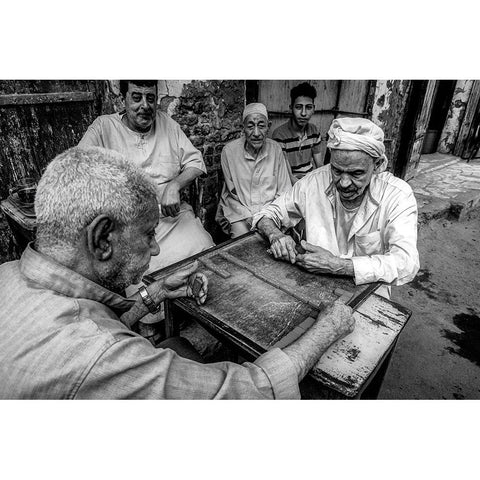 Dominos Gold Ornate Wood Framed Art Print with Double Matting by Aboelnaga, Hisham