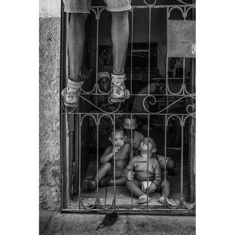 Chores Gold Ornate Wood Framed Art Print with Double Matting by Khataw, Ali