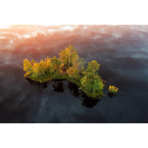 Island In The Sky Black Modern Wood Framed Art Print with Double Matting by Kharitonov, Alexey