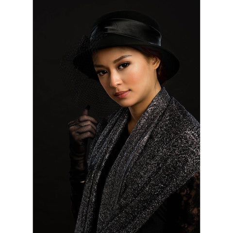 Portrait 11 Black Modern Wood Framed Art Print with Double Matting by Yuk Kong, John