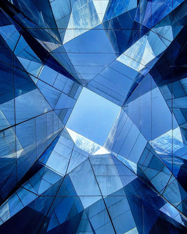 Looking Through Mirrors Black Ornate Wood Framed Art Print with Double Matting by Cedron, Mabel