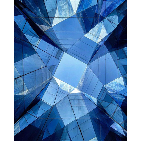 Looking Through Mirrors Black Modern Wood Framed Art Print with Double Matting by Cedron, Mabel