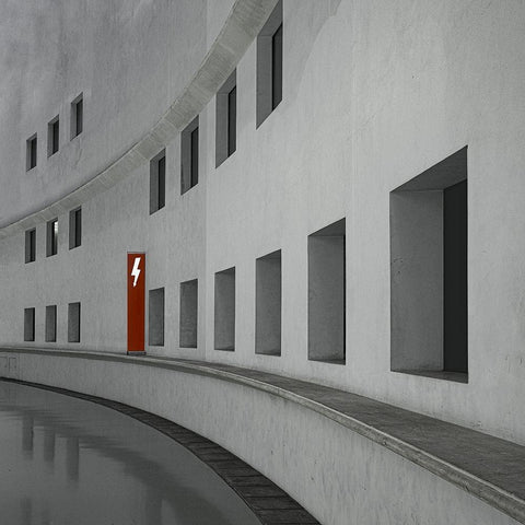 Cite De La Musique Black Modern Wood Framed Art Print with Double Matting by Schuster, Inge