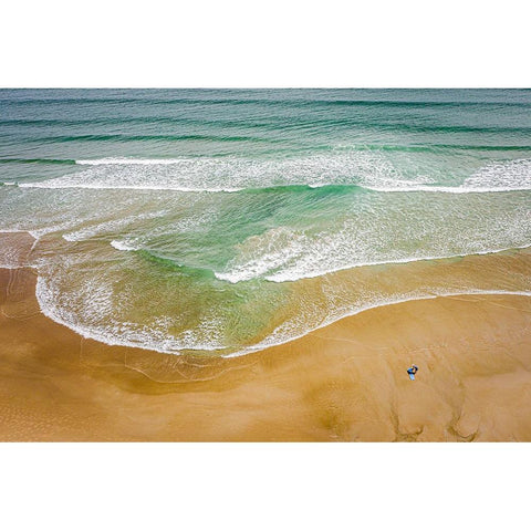 Wave Anticipation White Modern Wood Framed Art Print by Esposito, Ed