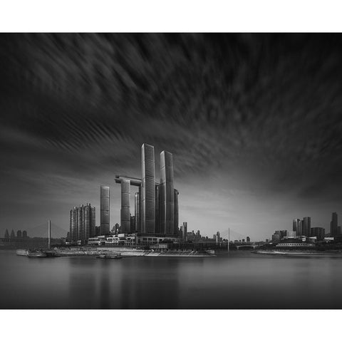 Full Sail White Modern Wood Framed Art Print by Wang, Alvin