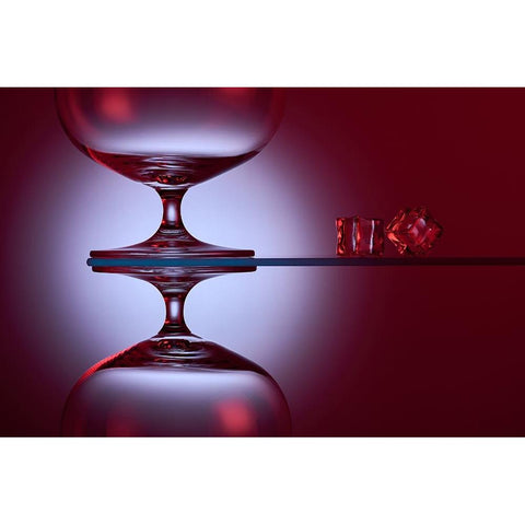 Symmetry Black Modern Wood Framed Art Print with Double Matting by Sokac, Drazen