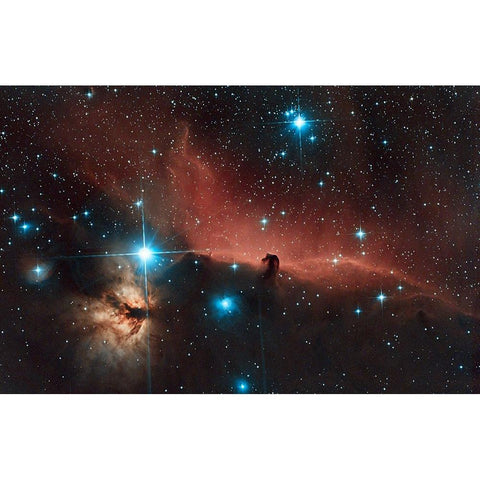 Horse head Nebula Black Modern Wood Framed Art Print by Zhen Yu, James