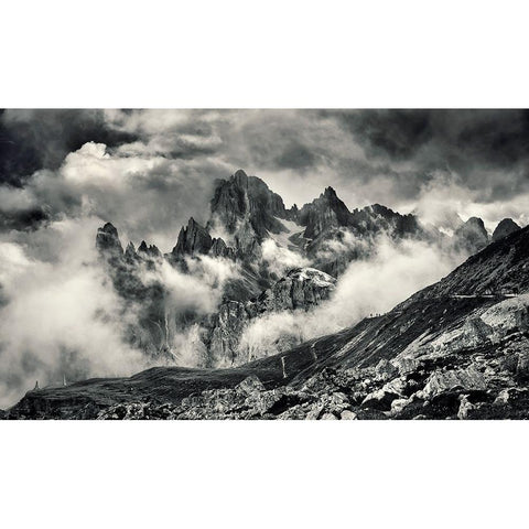 CaMg(CO3)2 Black Modern Wood Framed Art Print with Double Matting by Ian Nedelcu, Mihai