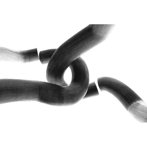 Interlocked White Modern Wood Framed Art Print by Morais, Stephan