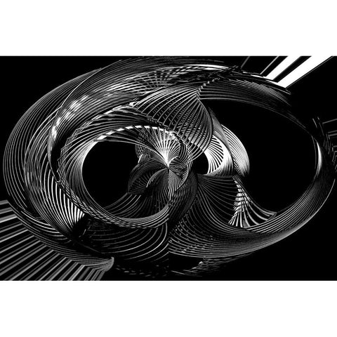 Twisted White Modern Wood Framed Art Print by Wechsler, Robin