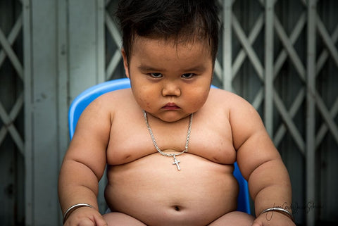 Angry White Modern Wood Framed Art Print with Double Matting by Carlos Duran, Juan