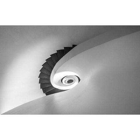 Step Down Black Modern Wood Framed Art Print by Schmidtke, Holger