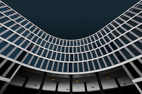 The Round Black Ornate Wood Framed Art Print with Double Matting by Weber, Roland