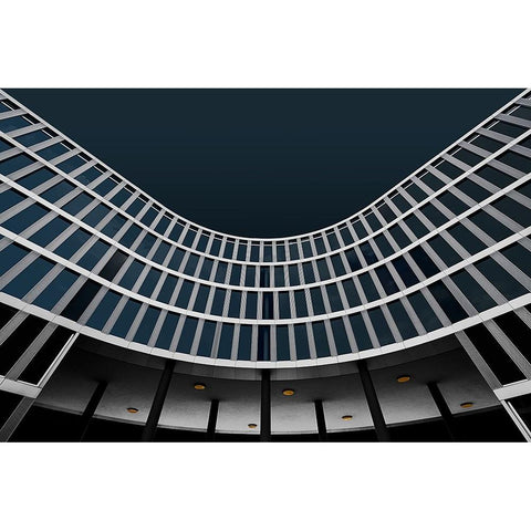 The Round White Modern Wood Framed Art Print by Weber, Roland