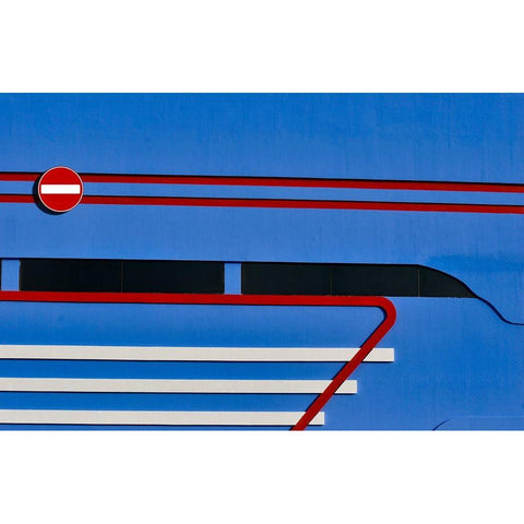 No Entry White Modern Wood Framed Art Print by Alsharif, Yahia