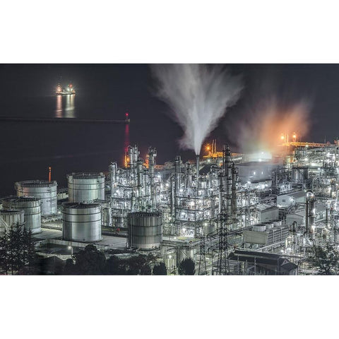 Smoke Blown Up Gold Ornate Wood Framed Art Print with Double Matting by Hara, Tomoshi