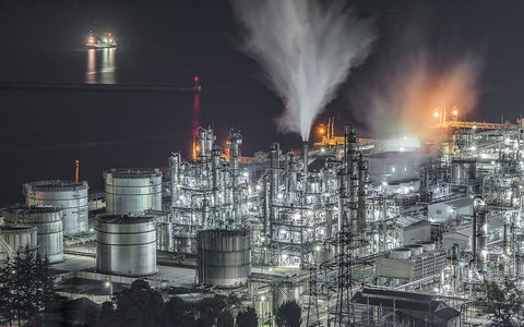 Smoke Blown Up White Modern Wood Framed Art Print with Double Matting by Hara, Tomoshi