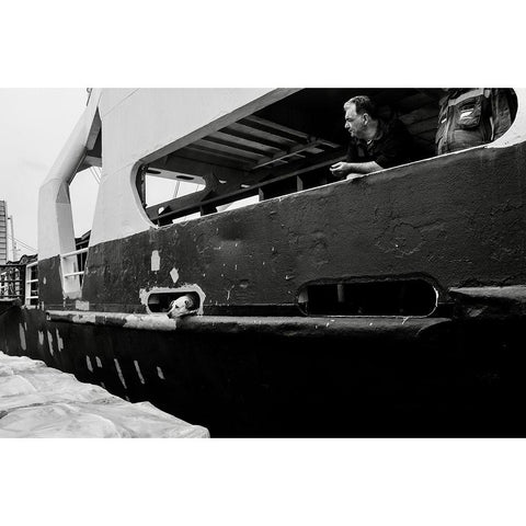 Roro Michalis White Modern Wood Framed Art Print by Koulouridis, George