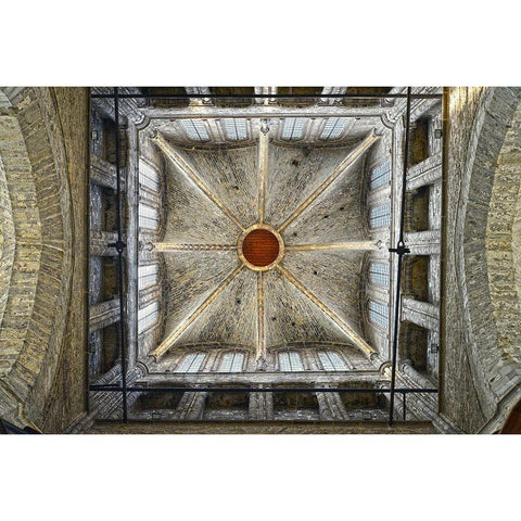 Roof Of Church White Modern Wood Framed Art Print by Li, Xun