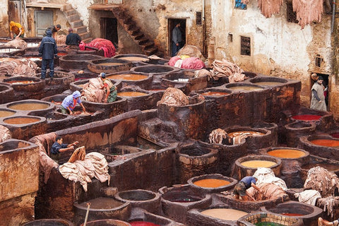 Fez White Modern Wood Framed Art Print with Double Matting by Mirica, Dan