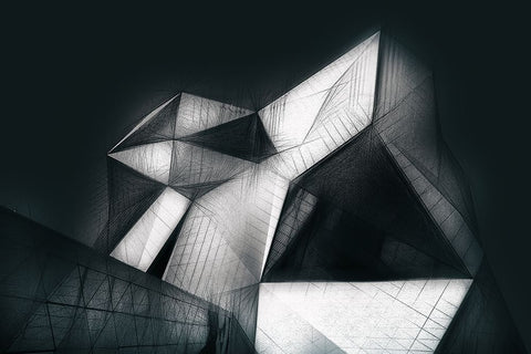 Clymb Black Ornate Wood Framed Art Print with Double Matting by Hawerkamp, Hans-Wolfgang