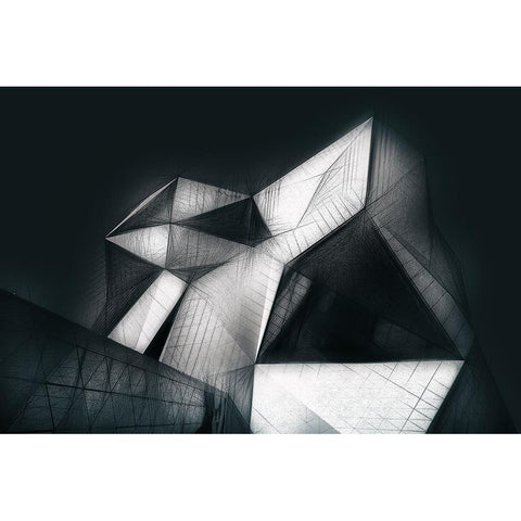 Clymb Black Modern Wood Framed Art Print by Hawerkamp, Hans-Wolfgang