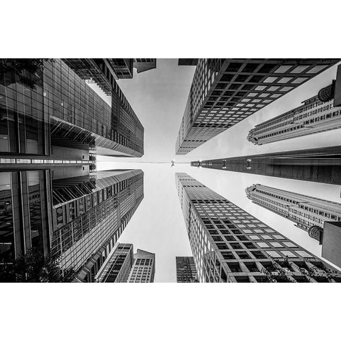 Things Are Looking Up Black Modern Wood Framed Art Print with Double Matting by R. Veizaga, Christopher