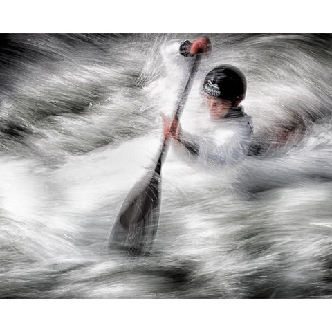 Wild Water Black Modern Wood Framed Art Print by Ignac, Dusan