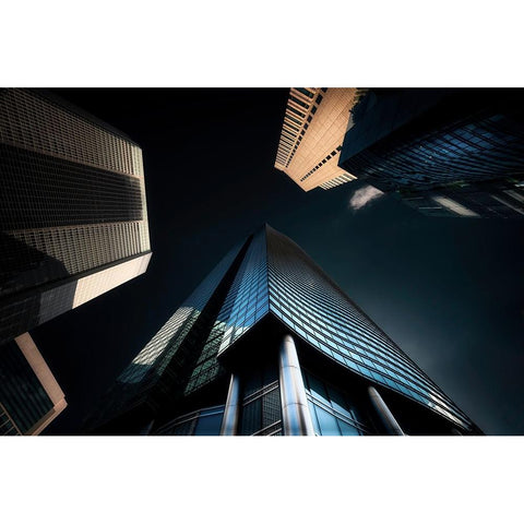 Shiodome-5 White Modern Wood Framed Art Print by Suzuki, Daiki