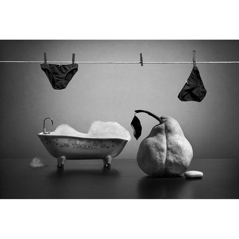 The Bather White Modern Wood Framed Art Print by Ivanova, Victoria