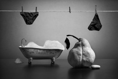 The Bather Black Ornate Wood Framed Art Print with Double Matting by Ivanova, Victoria