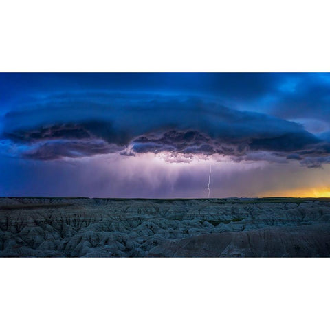 The Storm Is Coming Gold Ornate Wood Framed Art Print with Double Matting by Zuo, Jun