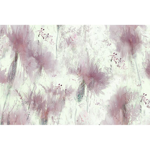 Floral wallpaper Black Modern Wood Framed Art Print with Double Matting by Talen, Nel