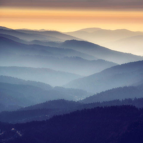 Gradients Gold Ornate Wood Framed Art Print with Double Matting by Ian Nedelcu, Mihai