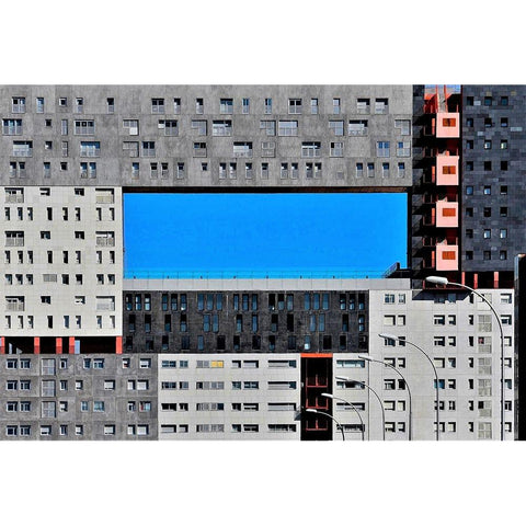 Architecture - Madrid Spain White Modern Wood Framed Art Print by Orbach, Arnon